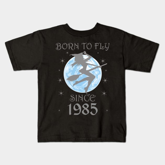 BORN TO FLY SINCE 1953 WITCHCRAFT T-SHIRT | WICCA BIRTHDAY WITCH GIFT Kids T-Shirt by Chameleon Living